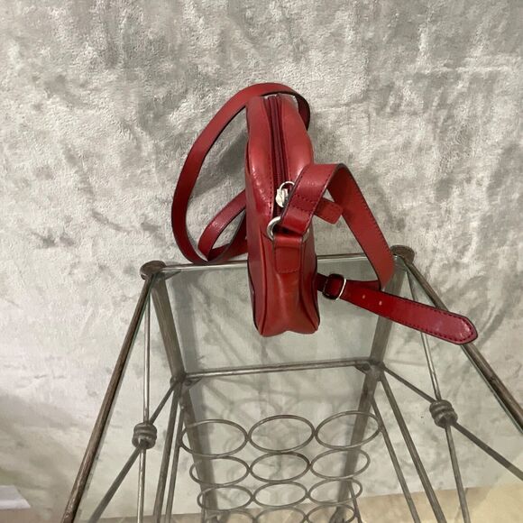 WILSONS LEATHER Pelle Studio Red Leather Bag Crossbody Purse - Picture 5 of 16